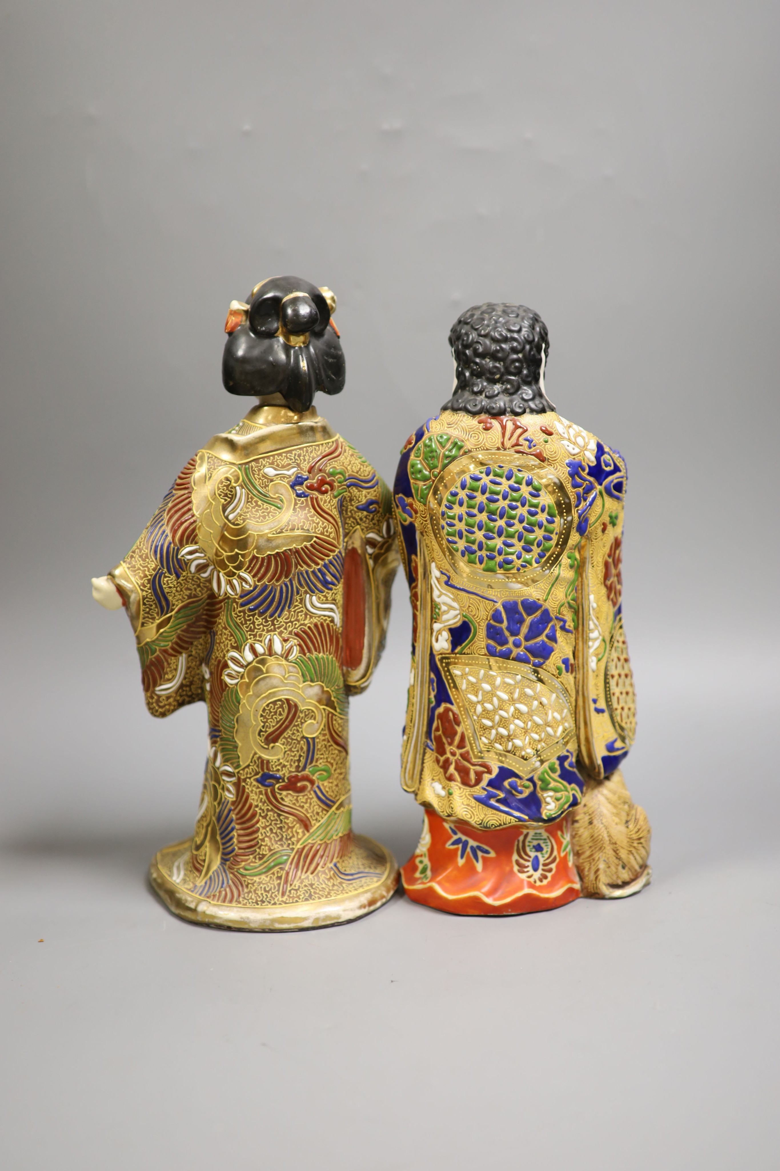 Two Satsuma pottery figures, early 20th century